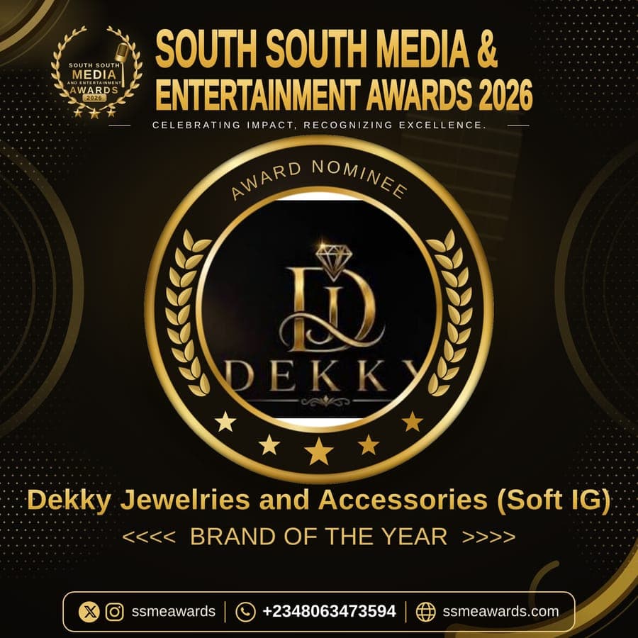Official SSMEA 2026 nominee flier for Dekky Jewelries and Accessories (Soft IG)