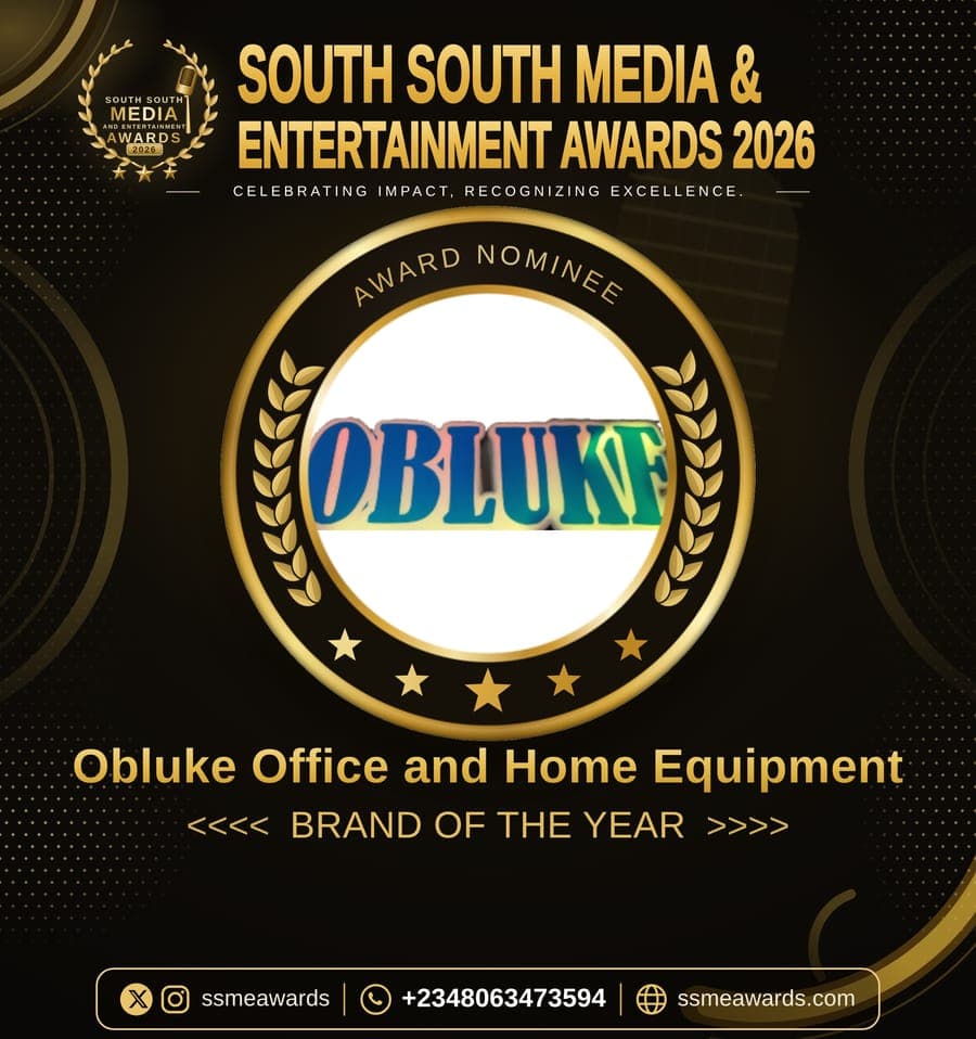 Official SSMEA 2026 nominee flier for Obluke Office and Home Equipment