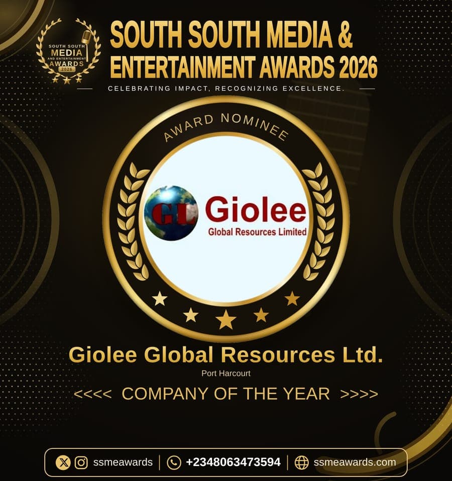Official SSMEA 2026 nominee flier for Giolee Global Resources Ltd., Port Harcourt