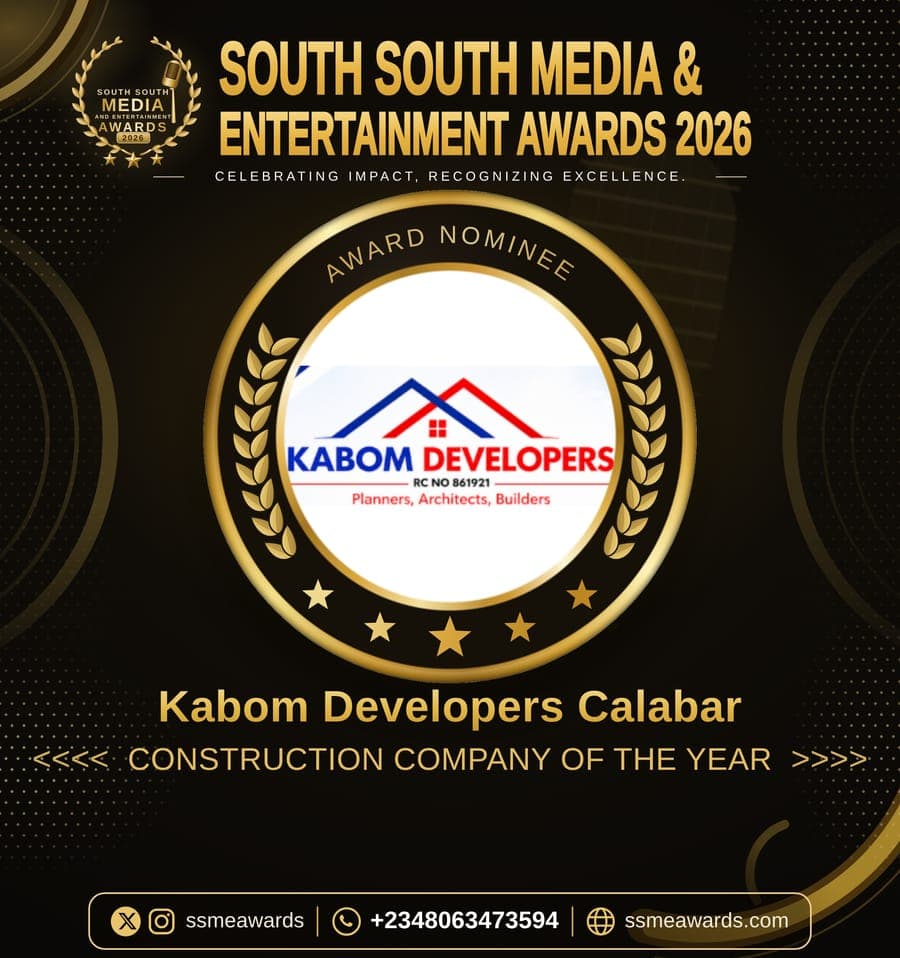 Official SSMEA 2026 nominee flier for Kabom Developers Calabar