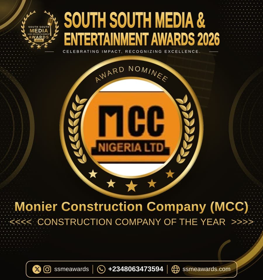 Official SSMEA 2026 nominee flier for Monier Construction Company (MCC)
