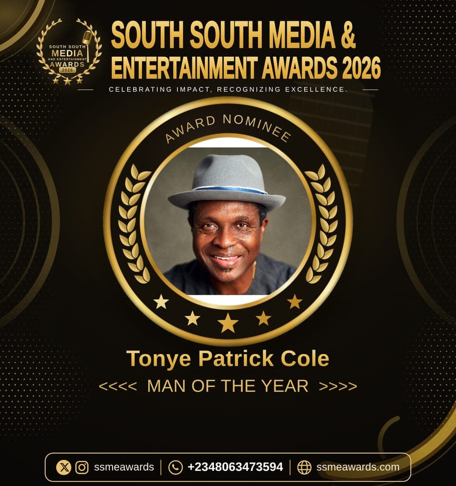 Official SSMEA 2026 nominee flier for Tonye Patrick Cole