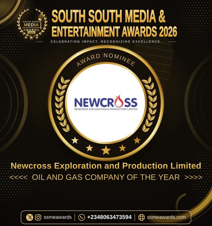Official SSMEA 2026 nominee flier for Newcross Exploration and Production Limited
