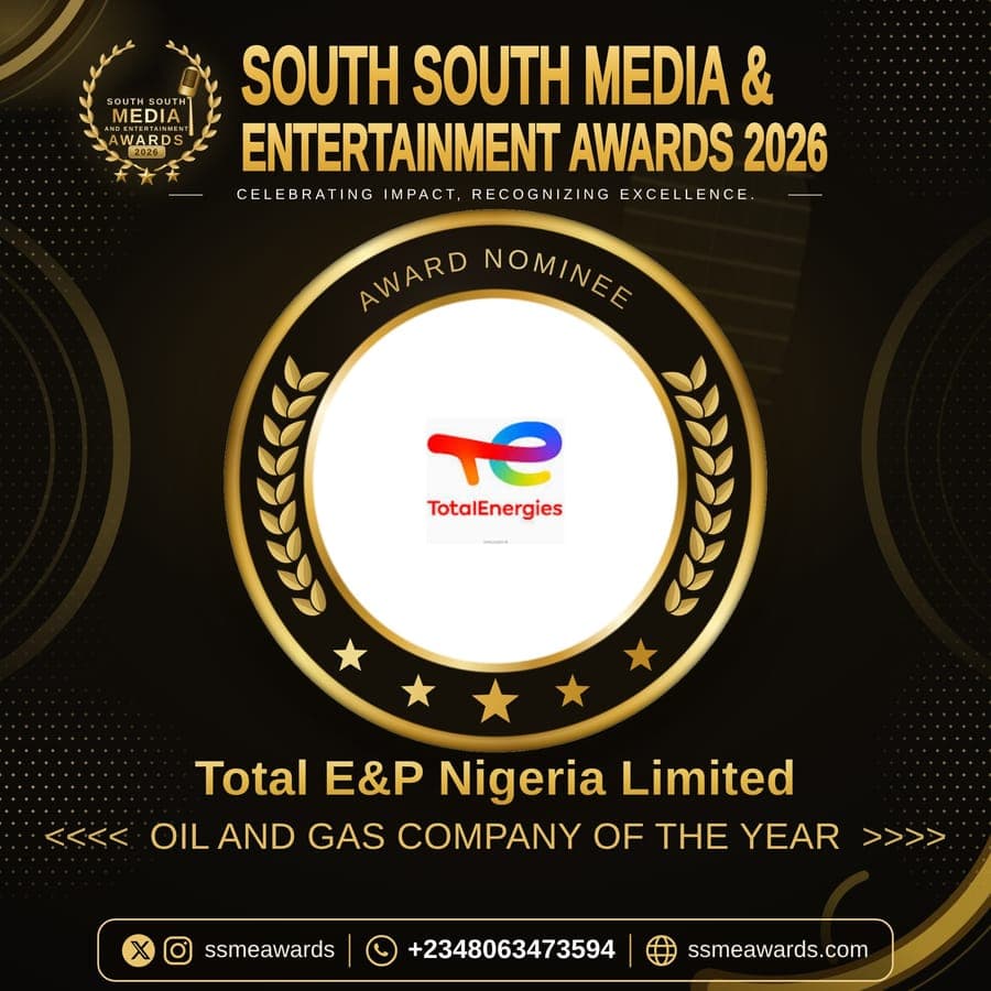 Official SSMEA 2026 nominee flier for Total E&P Nigeria Limited