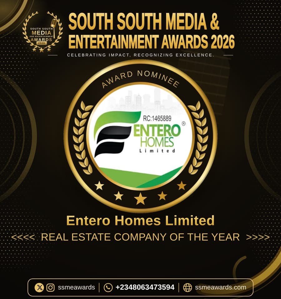 Official SSMEA 2026 nominee flier for Entero Homes Limited