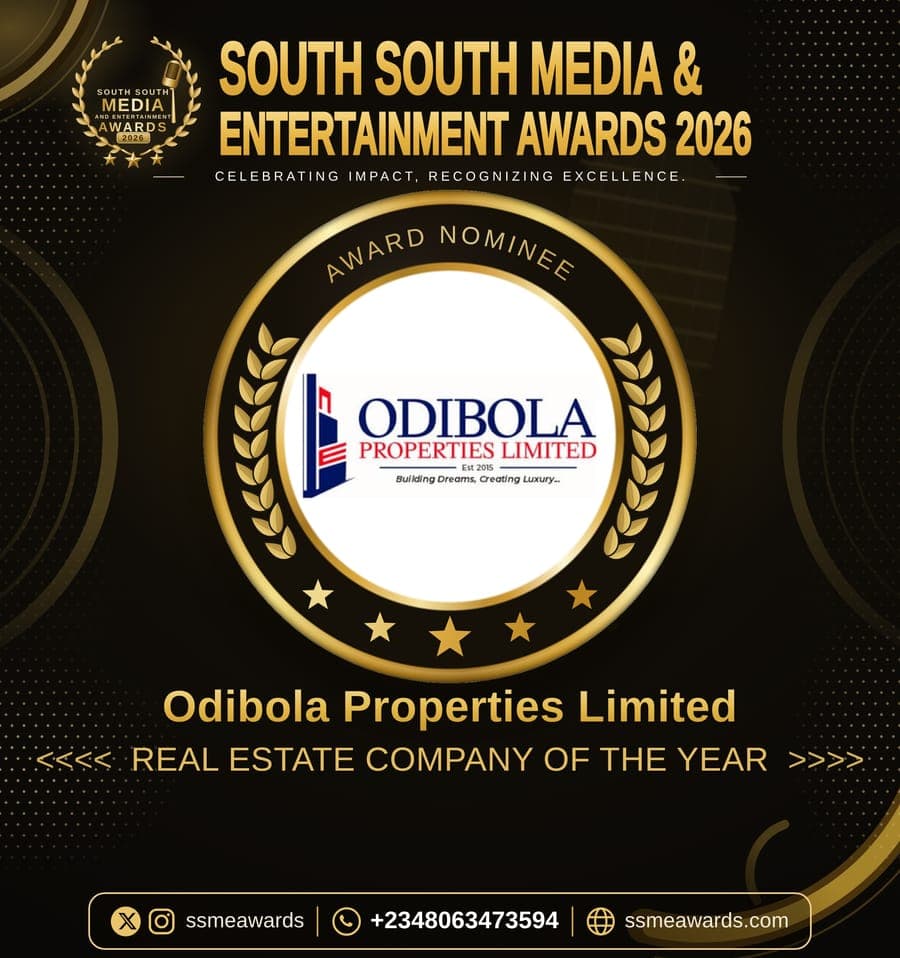 Official SSMEA 2026 nominee flier for Odibola Properties Limited
