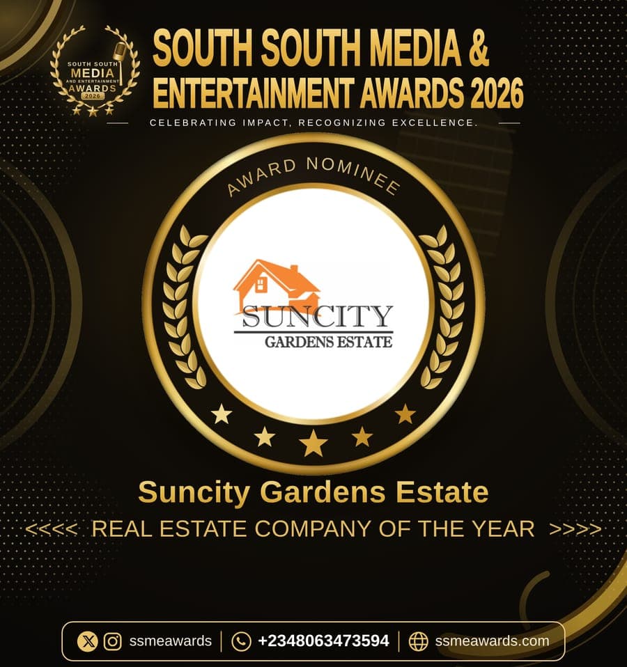 Official SSMEA 2026 nominee flier for Suncity Gardens Estate