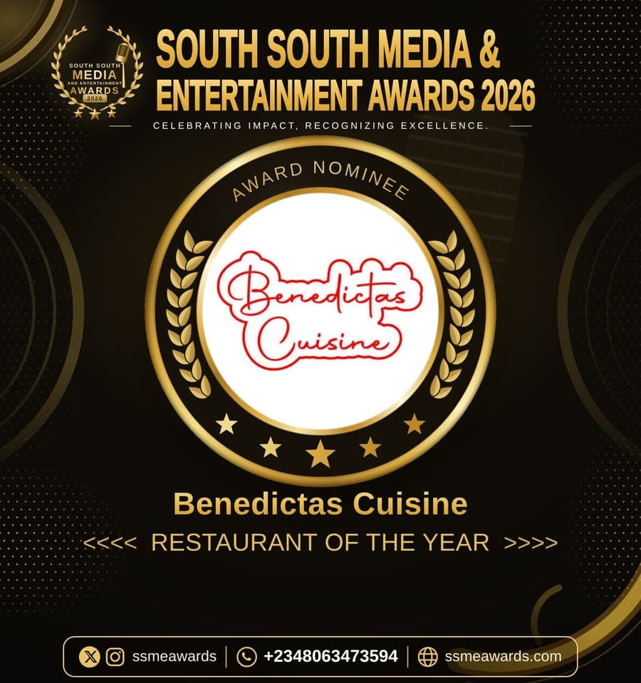 Official SSMEA 2026 nominee flier for Benedictas Cuisine