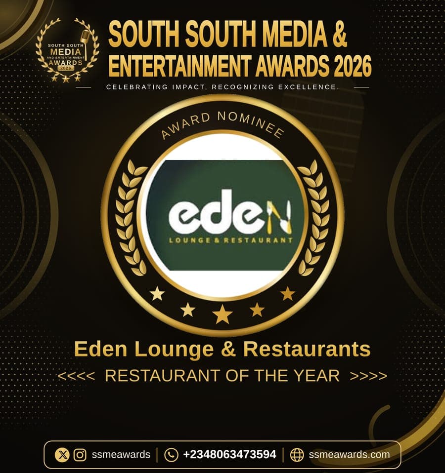 Official SSMEA 2026 nominee flier for Eden Lounge & Restaurants