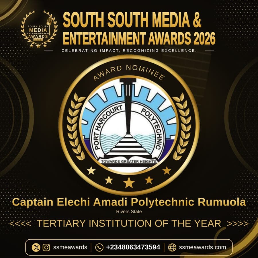 Official SSMEA 2026 nominee flier for Captain Elechi Amadi Polytechnic Rumuola, Rivers State