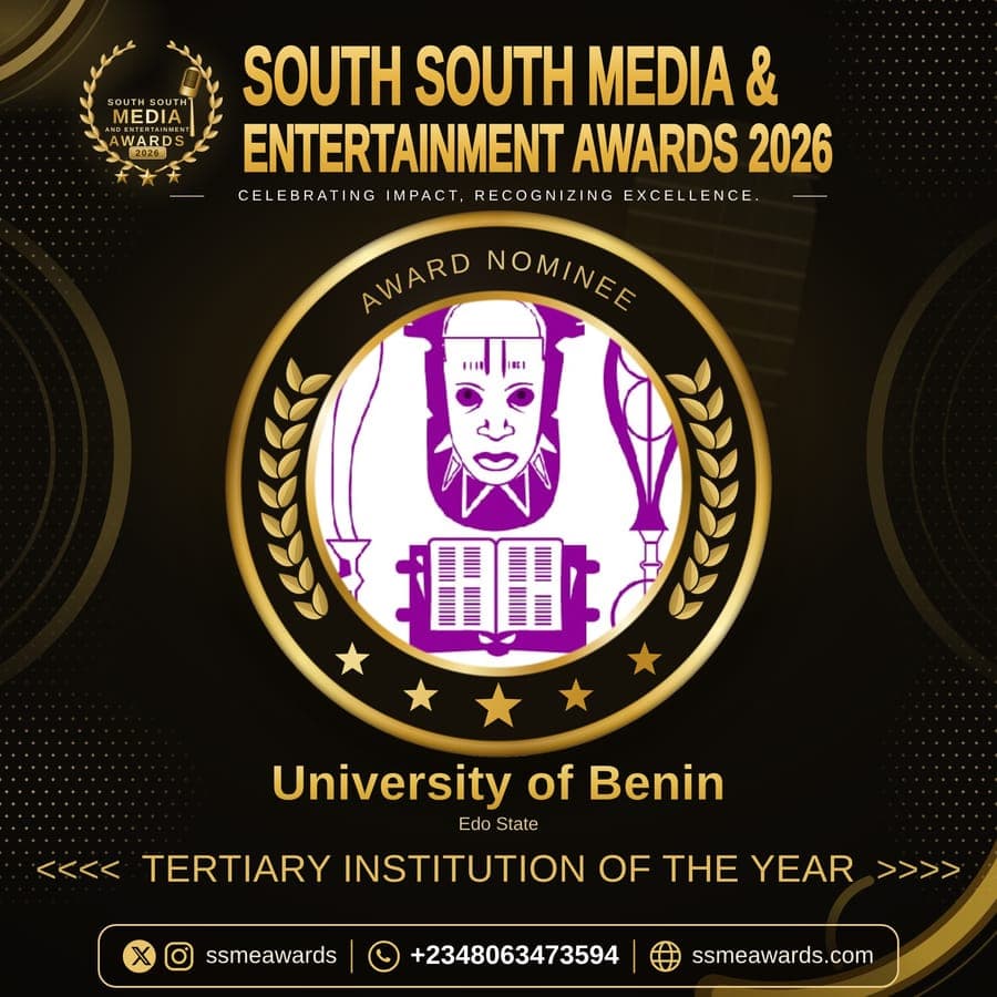 Official SSMEA 2026 nominee flier for University of Benin, Edo State
