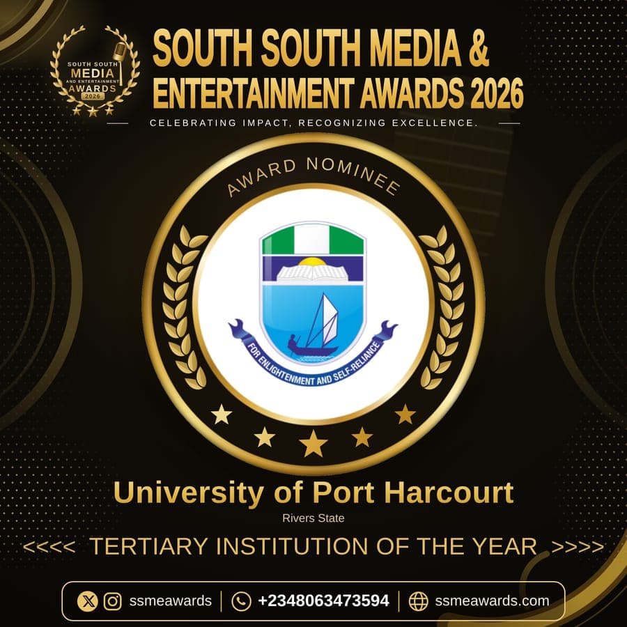 Official SSMEA 2026 nominee flier for University of Port Harcourt, Rivers State
