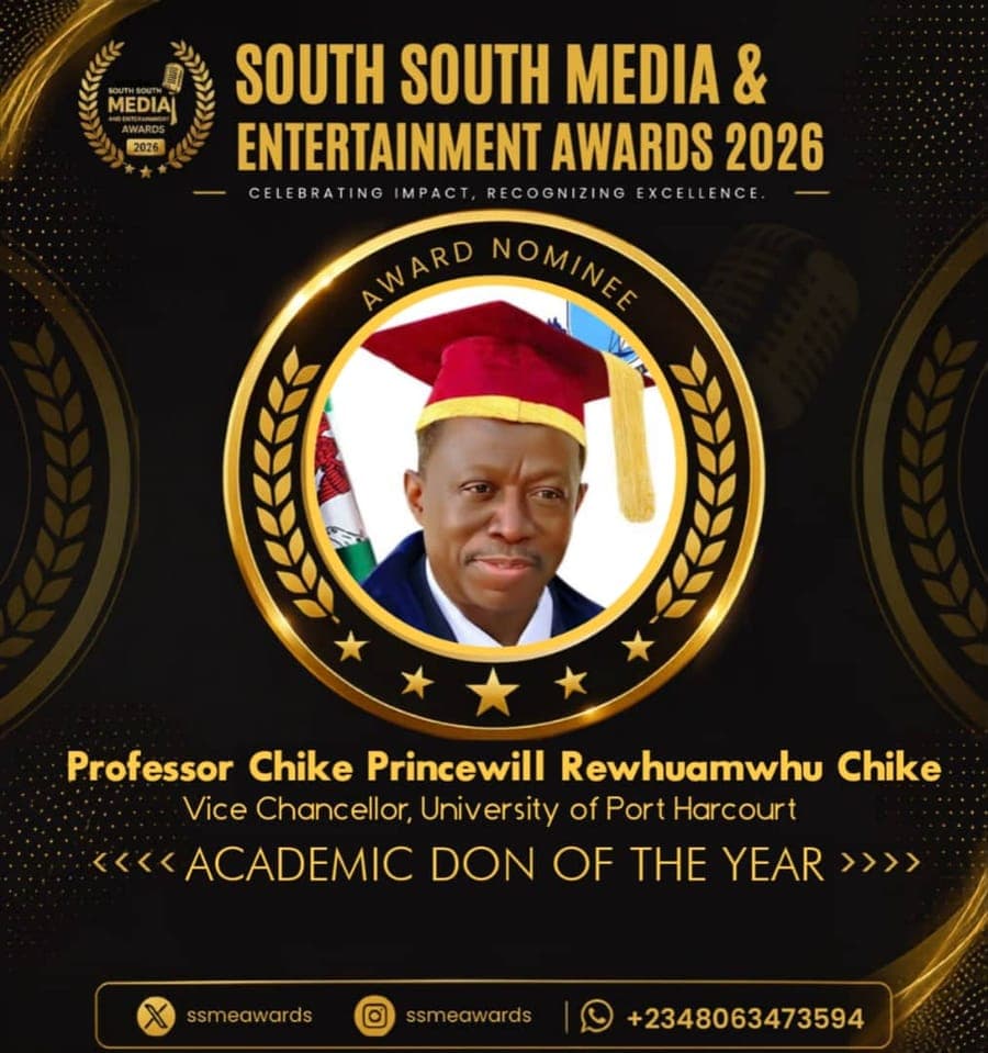 Official SSMEA 2026 nominee flier for Professor Chike Princewill Rewhuamwhu Chike, Vice Chancellor, University of Port Harcourt