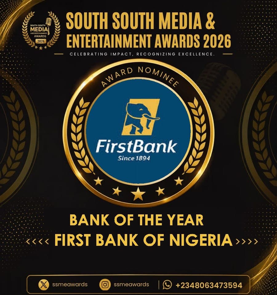 Official SSMEA 2026 nominee flier for First Bank of Nigeria