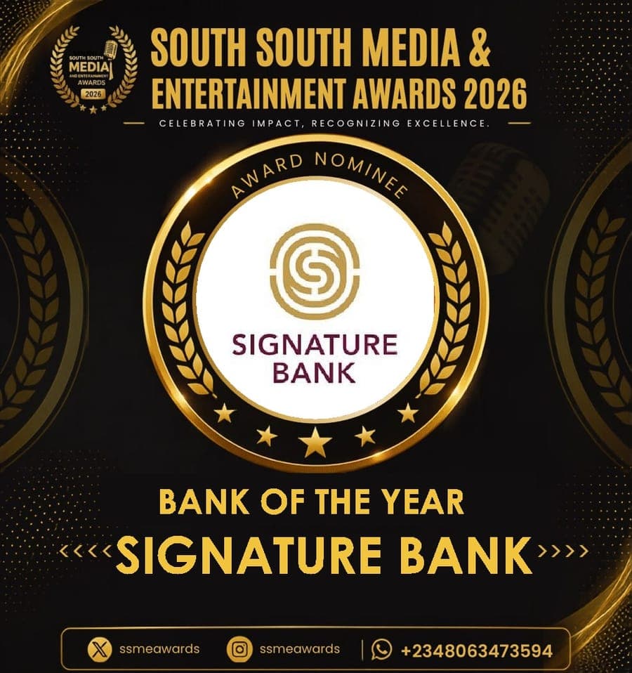 Official SSMEA 2026 nominee flier for Signature Bank