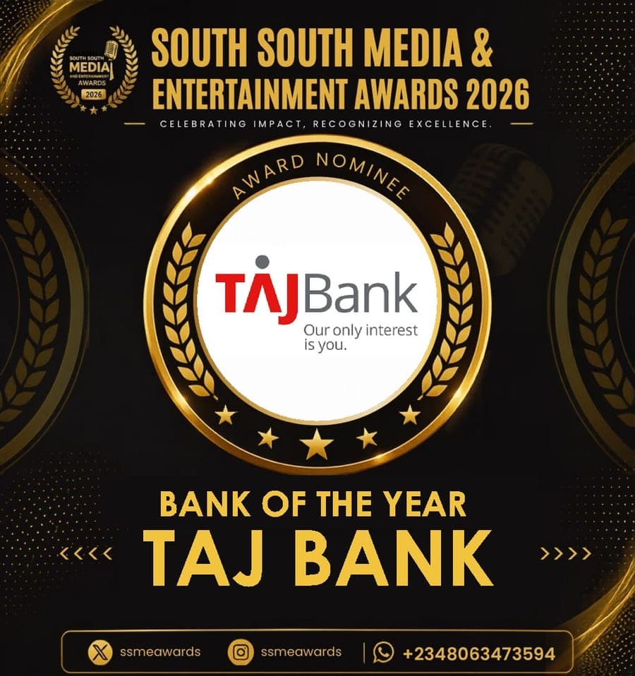 Official SSMEA 2026 nominee flier for TAJ Bank