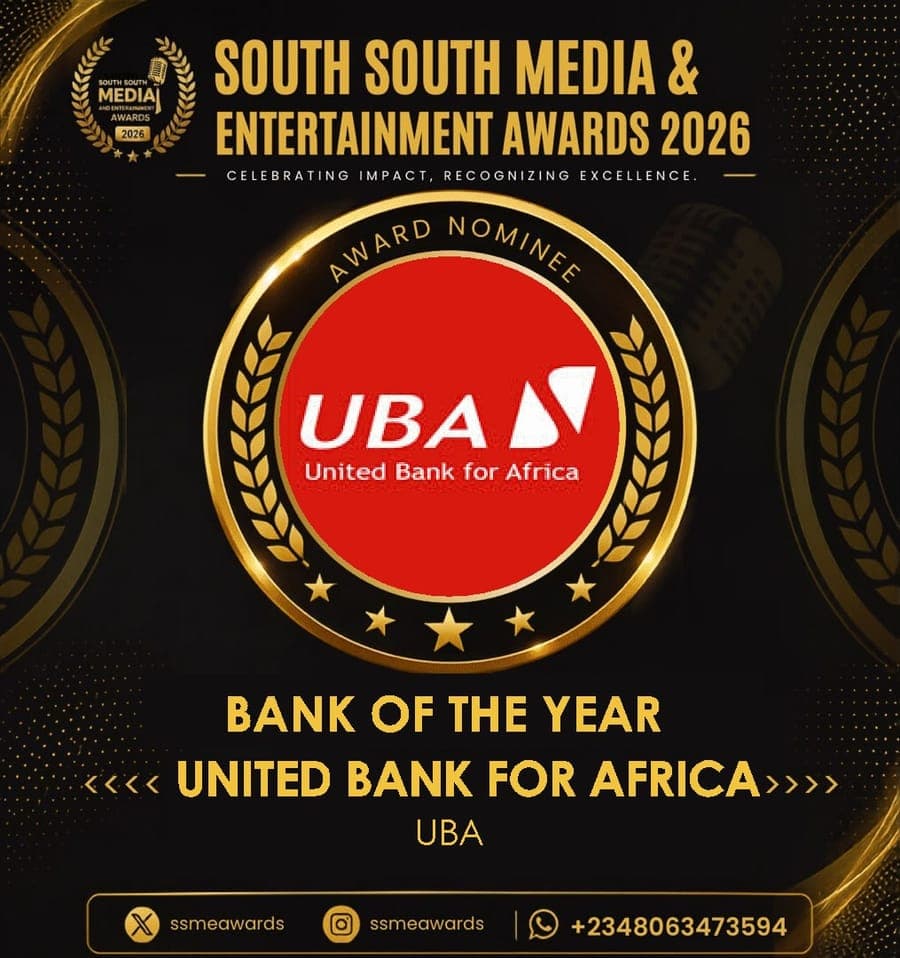 Official SSMEA 2026 nominee flier for United Bank for Africa, UBA