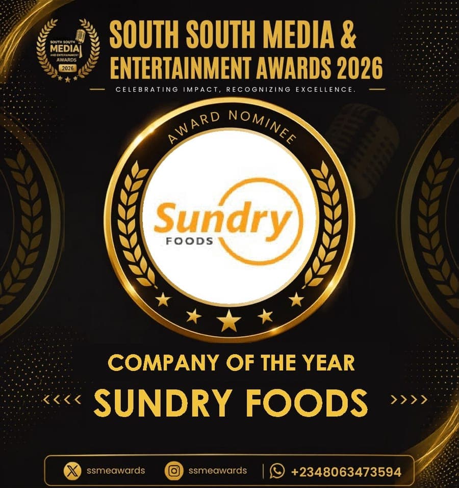 Official SSMEA 2026 nominee flier for Sundry Foods