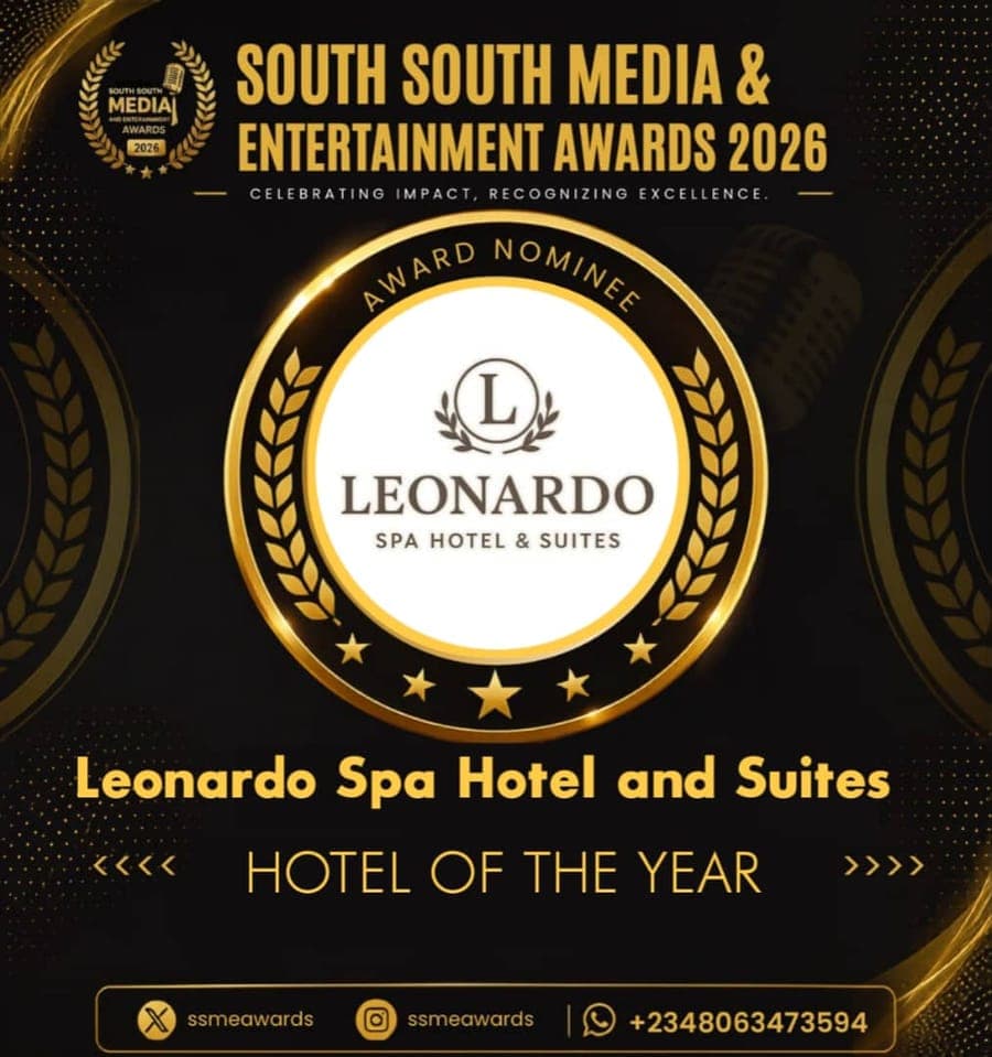 Official SSMEA 2026 nominee flier for Leonardo Spa Hotel and Suites