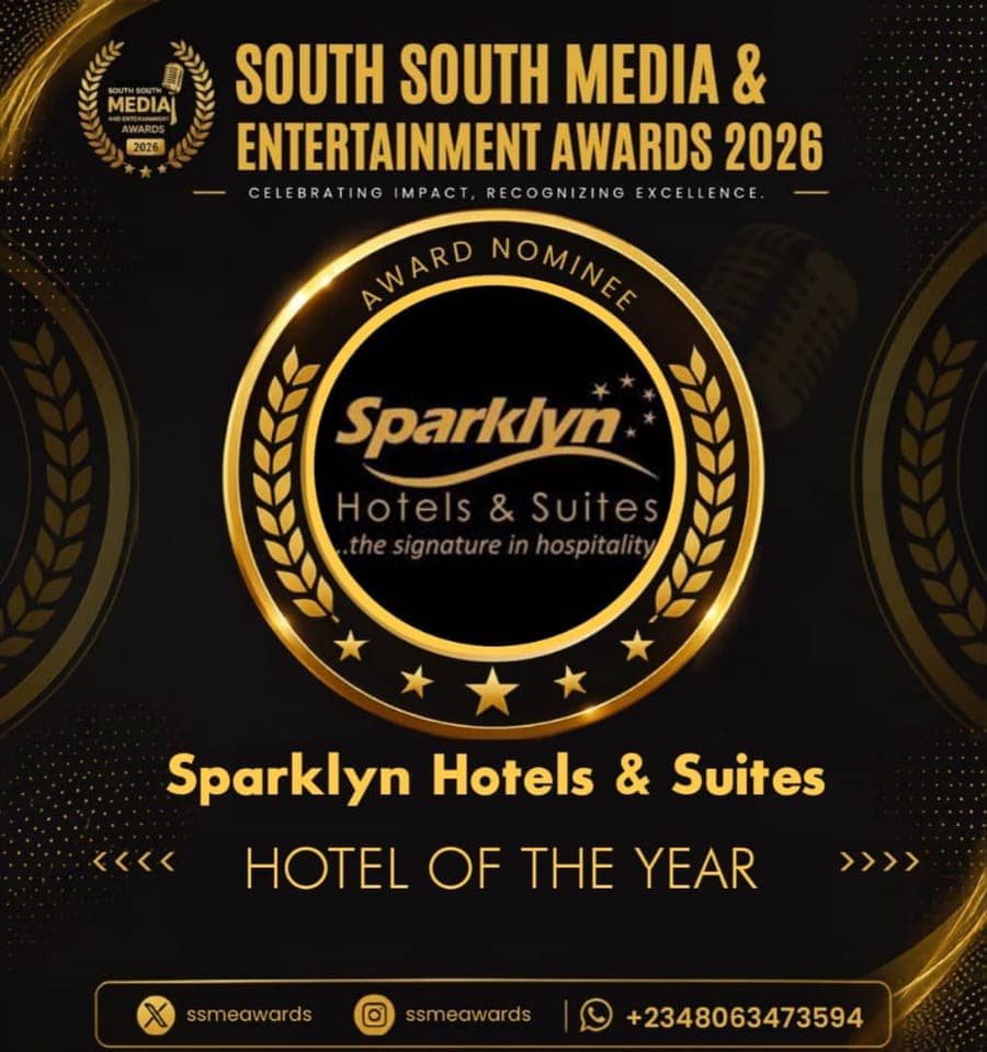 Official SSMEA 2026 nominee flier for Sparklyn Hotels & Suites