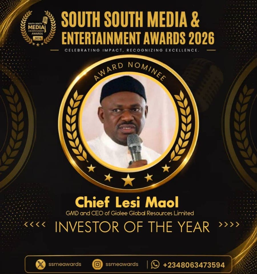 Official SSMEA 2026 nominee flier for Chief Lesi Maol, GMD and CEO of Giolee Global Resources Limited