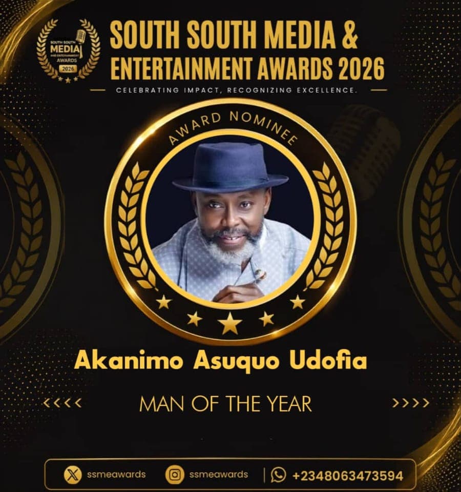 Official SSMEA 2026 nominee flier for Akanimo Asuquo Udofia