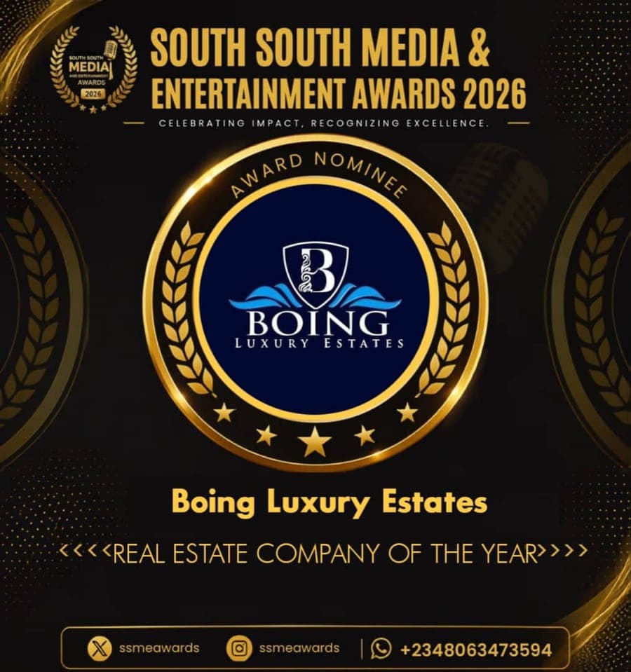 Official SSMEA 2026 nominee flier for Boing Luxury Estates
