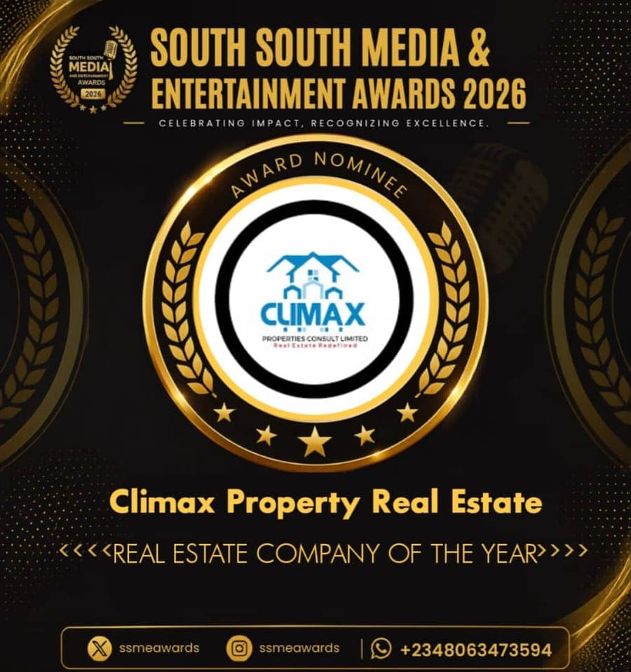 Official SSMEA 2026 nominee flier for Climax Property Real Estate