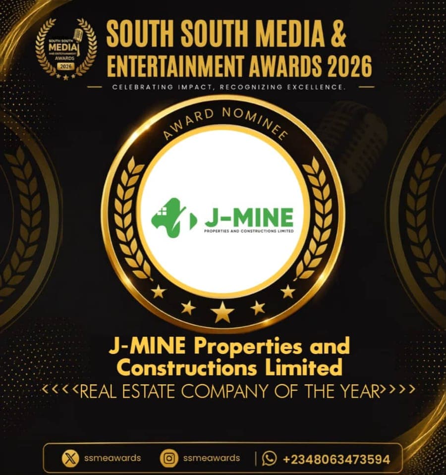 Official SSMEA 2026 nominee flier for J-MINE Properties and Constructions Limited