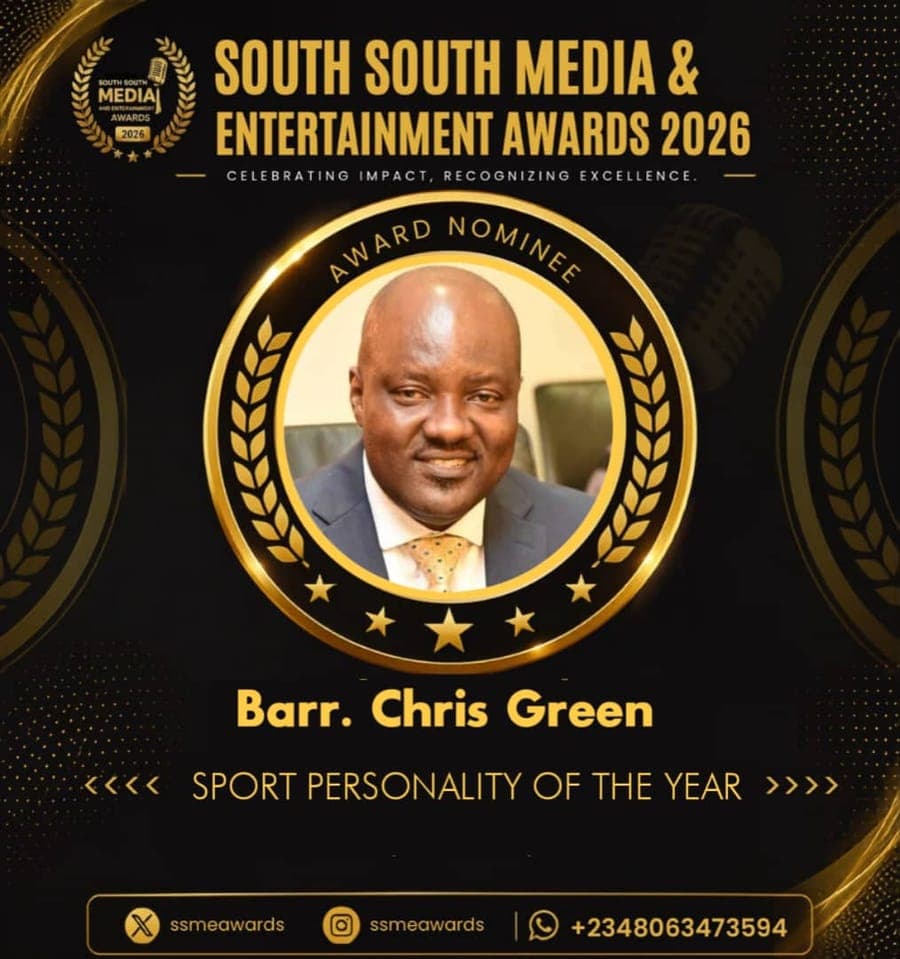 Official SSMEA 2026 nominee flier for Barr. Chris Green