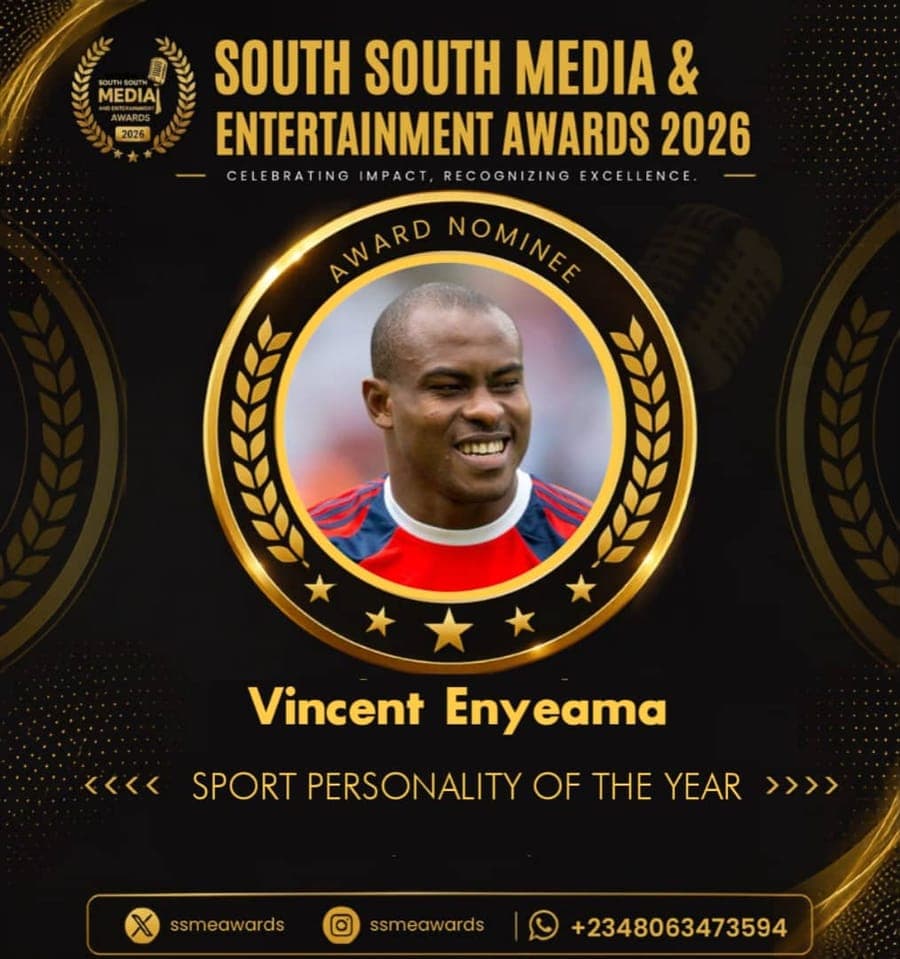 Official SSMEA 2026 nominee flier for Vincent Enyeama