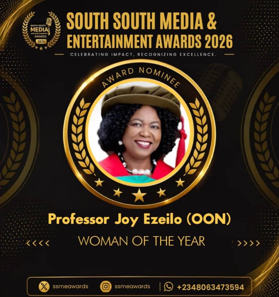 Official SSMEA 2026 nominee flier for Professor Joy Ezeilo (OON)
