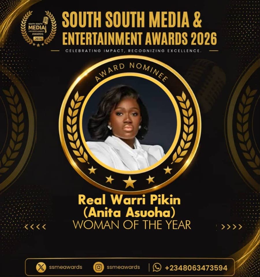 Official SSMEA 2026 nominee flier for Real Warri Pikin (Anita Asuoha)